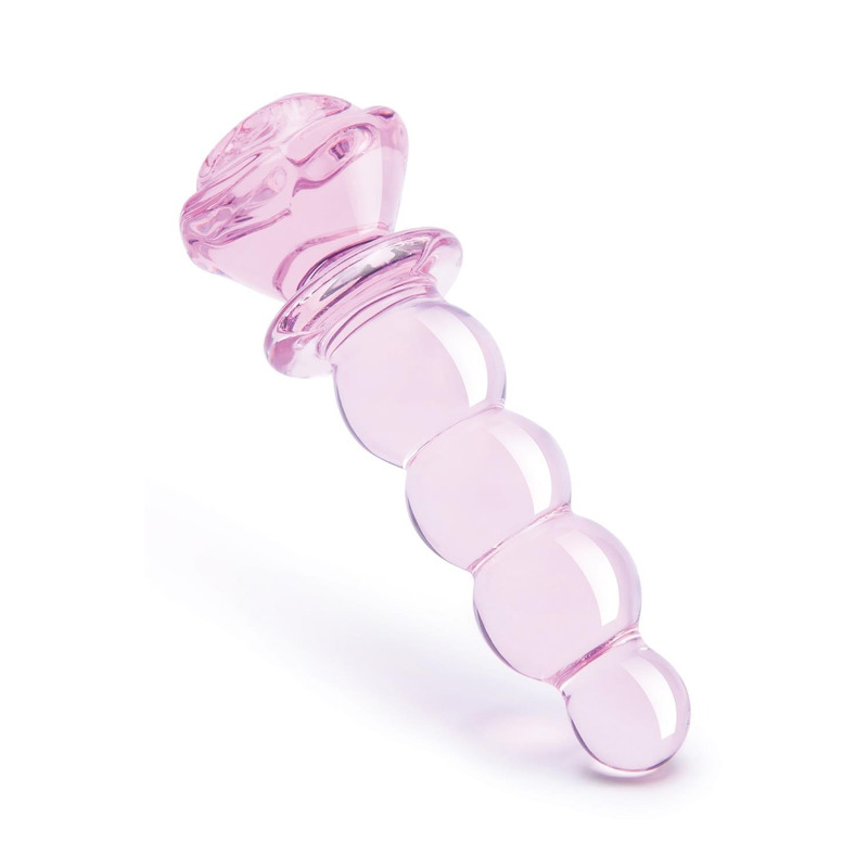 Фаллоимитатор елочка из стекла Dream Toys Glaze Glass в форме бутона розы