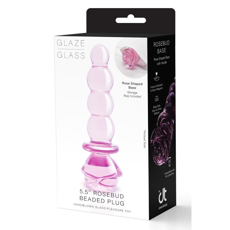 Фаллоимитатор елочка из стекла Dream Toys Glaze Glass в форме бутона розы