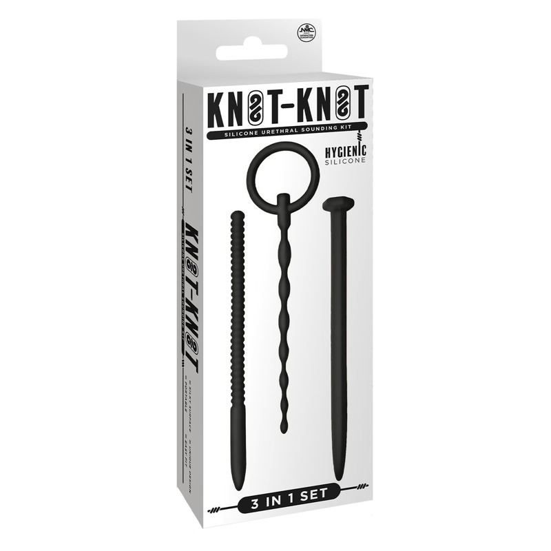 Набор черных уретральных катетеров NMC Knot Knot из силикона