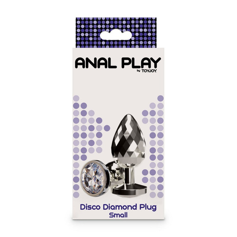 Анальная пробка ToyJoy Anal Play Disco Diamond серебристая, Small