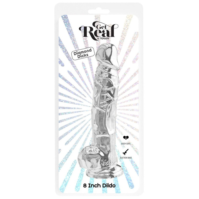 Фаллоимитатор реалистичный Toy Joy Get Real Clear на присоске, прозрачный