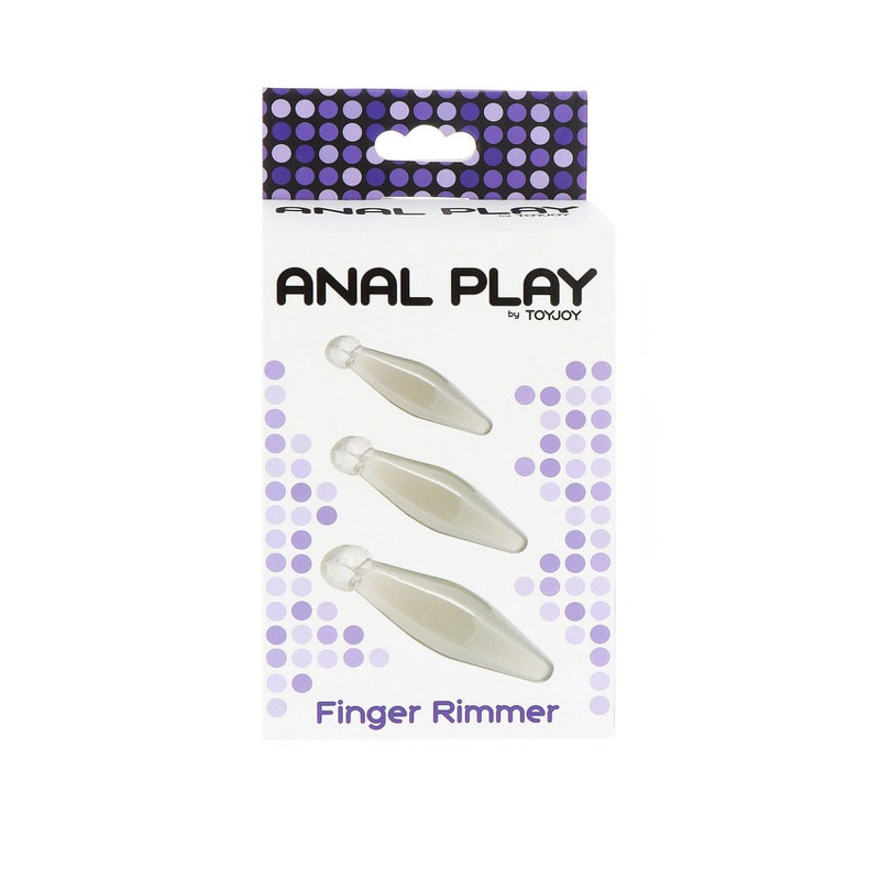 Набор анальных стимуляторов на палец Toy Joy Anal Play Finger Rimmer Finger Rimmer прозрачный, 3 шт.