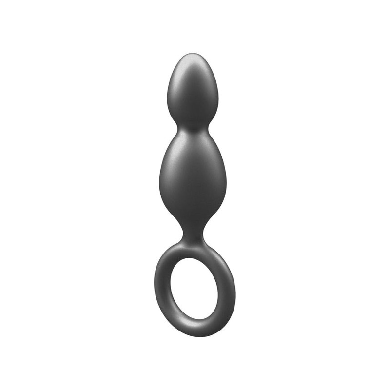 Анальная елочка Toy Joy Buttocks The Plugger 2 Balls с держателем, черная