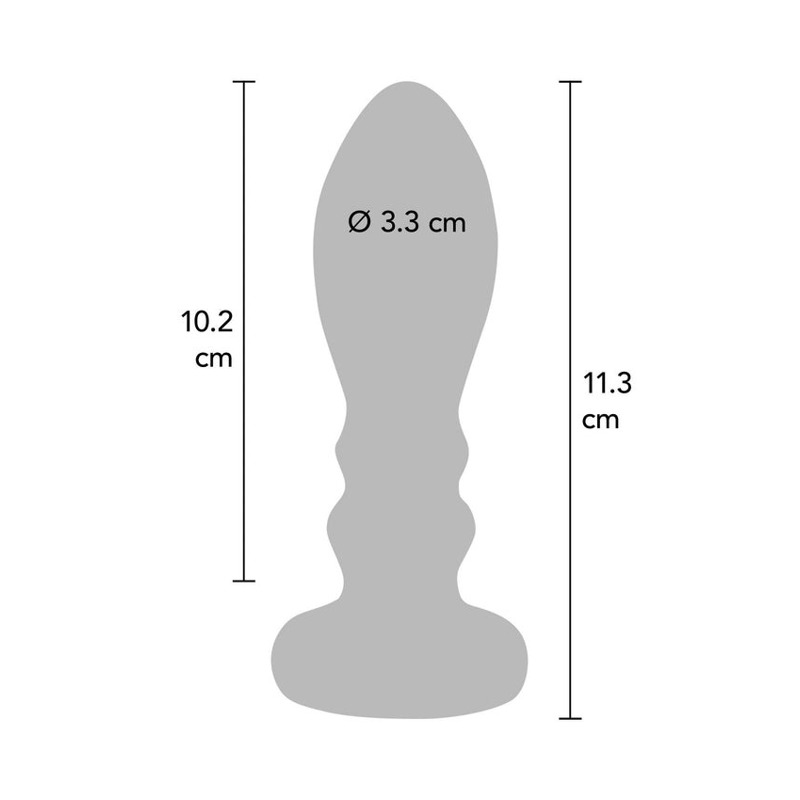 Вибратор анальный Toy Joy Buttocks The Slider серебристый, L