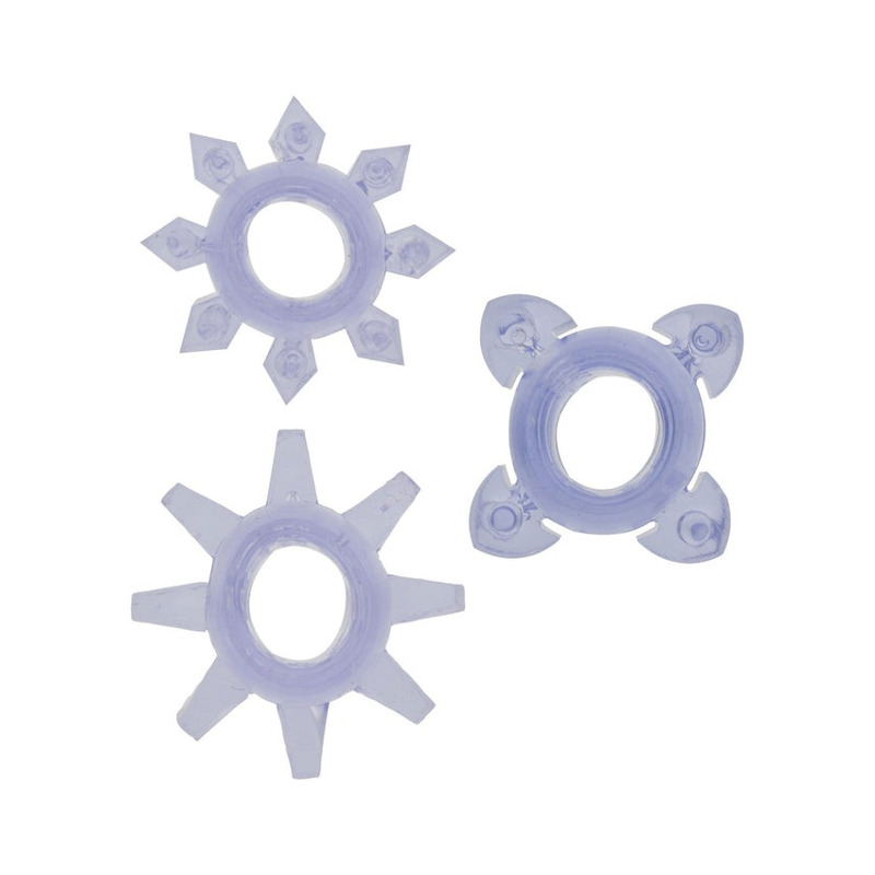 Эрекционные кольца Toy Joy Tickle C-Rings фиолетовые, 3 шт.