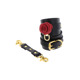Черные наручники Taboom Wild Roses Wrist Cuffs с декоративными красными розами
