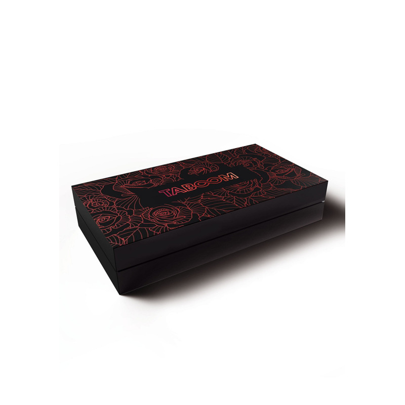 Черные наручники Taboom Wild Roses Wrist Cuffs с декоративными красными розами