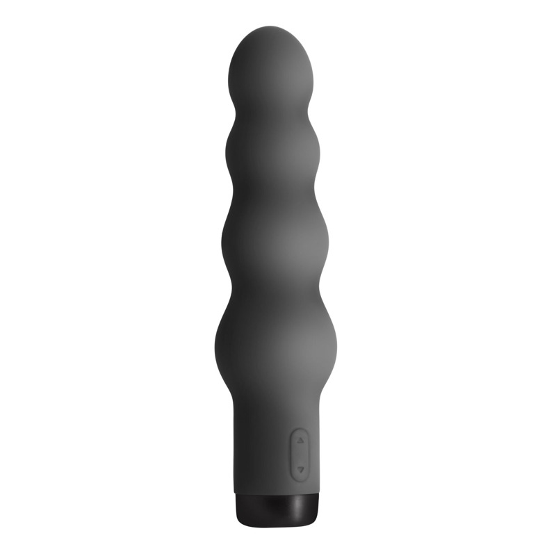 Вибратор S Pleasures Bullets Obsidian, черный, в виде ряда шариков, 10 режимов, диаметр 4,2 см