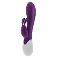 Вібратор-кролик S Pleasures Premium Corabi Rabbit, фіолетовий, вушка для клітора, 16 режимів, нагрів