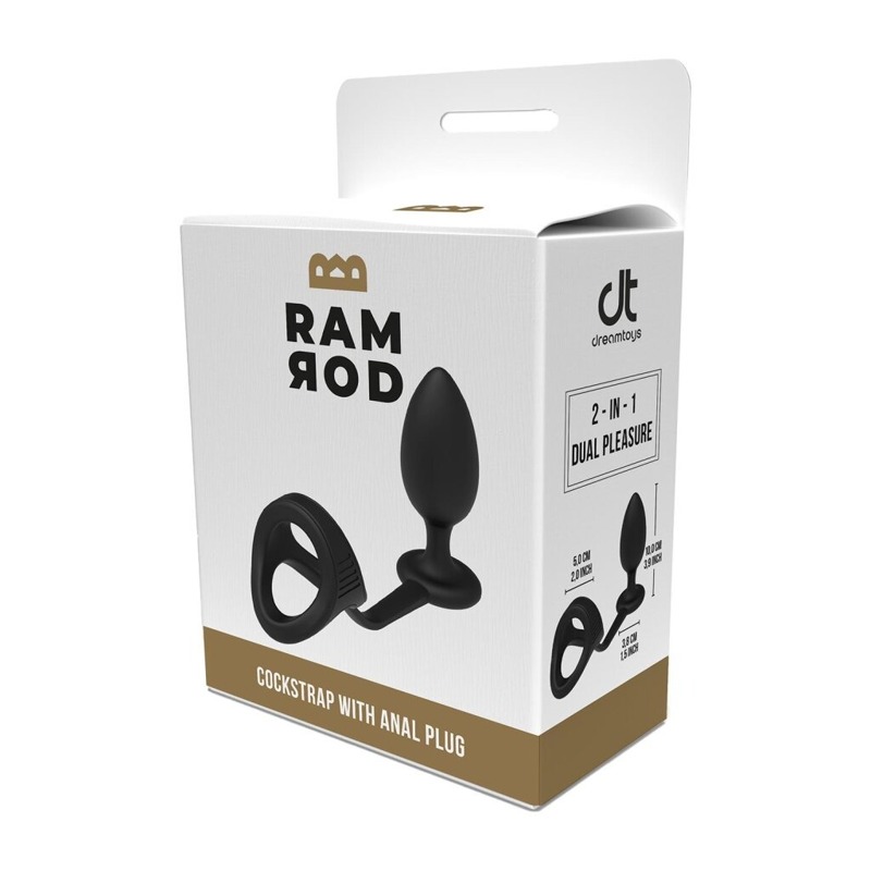 Пробка анальная с эрекционным кольцом Dream Toys Ramrod черные