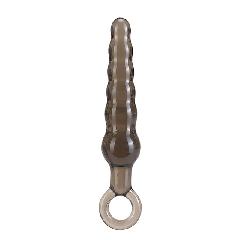 Анальная елочка с держателем Seven Creations Anal Stick прозрачно-серая