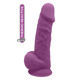 Фаллоимитатор термопластичный с мошонкой Dream Toys Real Love на присоске, фиолетовый