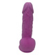 Фаллоимитатор термопластичный с мошонкой Dream Toys Real Love на присоске, фиолетовый
