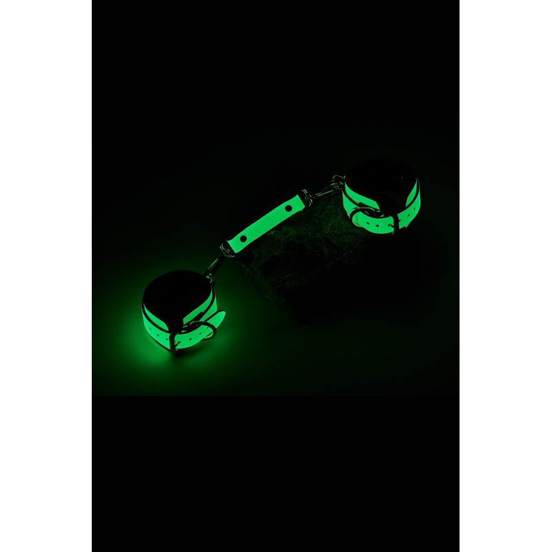 Наручники DreamToys Radiant светящиеся в темноте, зеленые