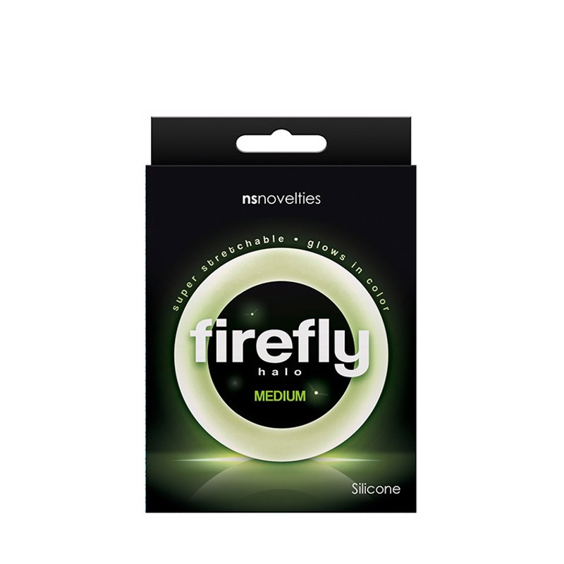 Эрекционное кольцо для пениса иллюминесцентное NS Novelties Firefly Halo прозрачное
