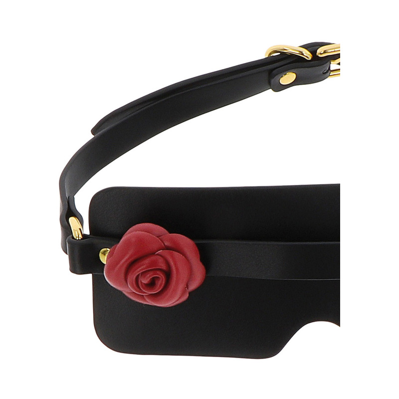 Маска БДСМ с декоративной розой Taboom Wild Roses Blindfolc черная