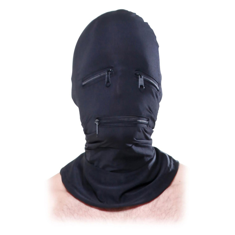 Маска-шлем на всю голову Pipedream Fetish Fantasy Zipper Face с молниями, черная, One Size