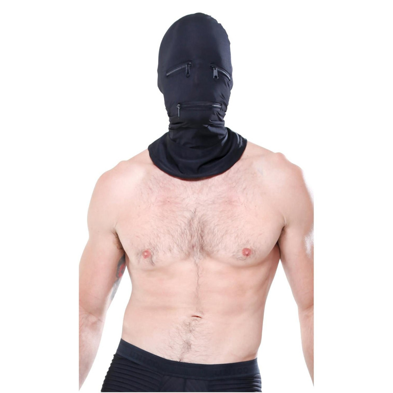 Маска-шлем на всю голову Pipedream Fetish Fantasy Zipper Face с молниями, черная, One Size