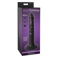Вібратор анальний реалістичний із фрикціями Pipedream Anal Fantasy на присосці, чорний