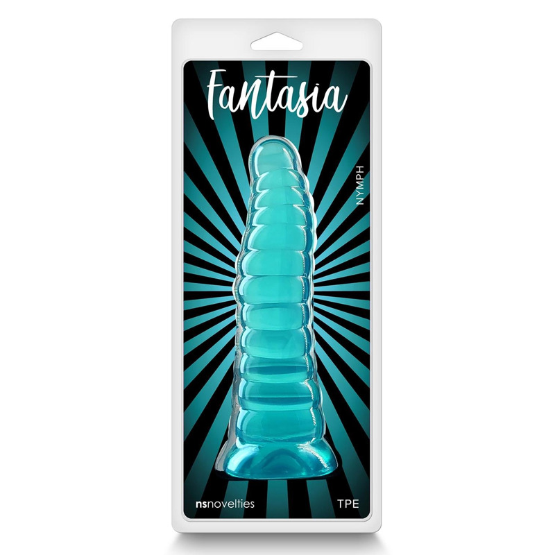 Прозрачный фаллоимитатор с присоской NS Novelties Fantasia бирюзовый