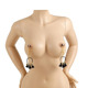 Декоративные золотые зажимы для сосков Virgite Nipple Clamps с черными кисточками