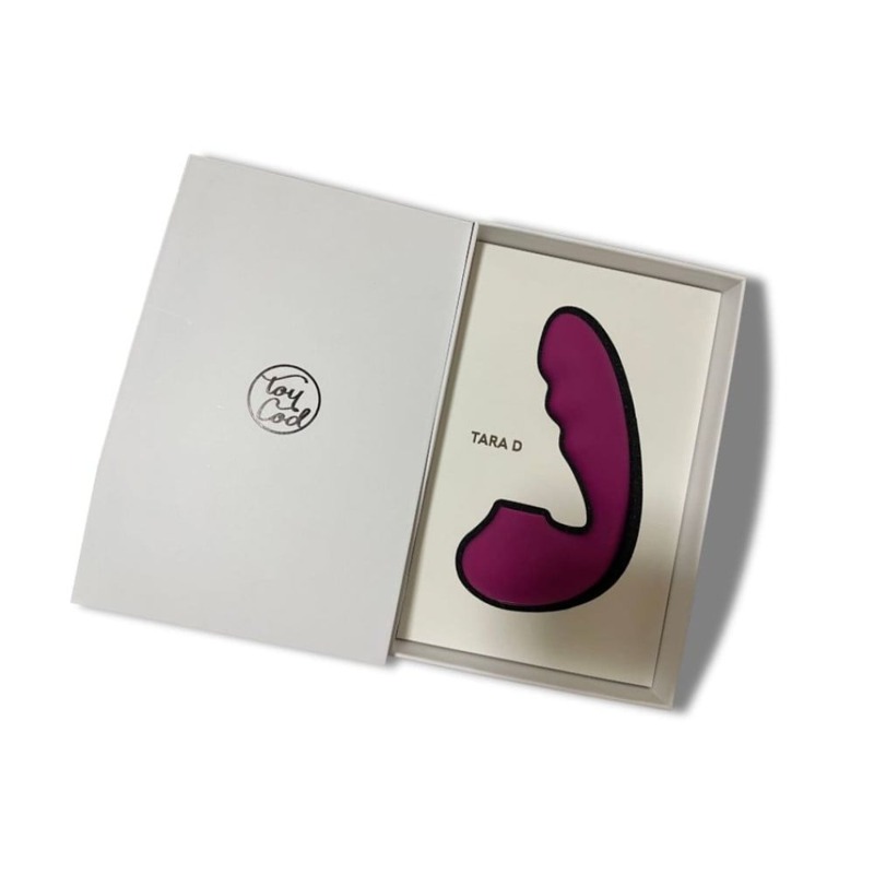 Вакуумный стимулятор BeYourLover Tara Purple с вагинальным отростком и подогревом, фиолетовый