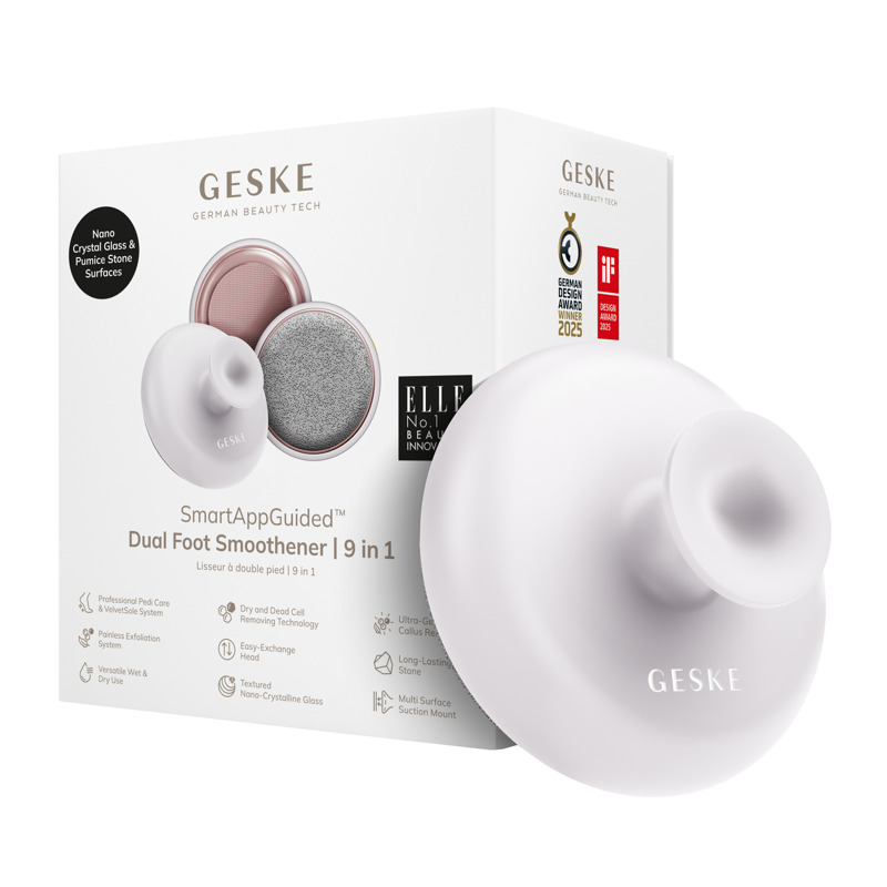 Набор для ухода за стопами с ручкой GESKE Dual Foot Smoothener 9в1 starlight