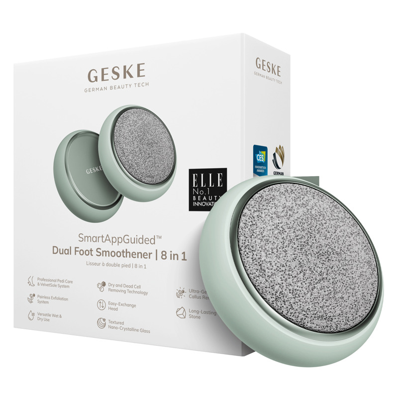 Набор для ухода за стопами GESKE Dual Foot Smoothener 8в1 green