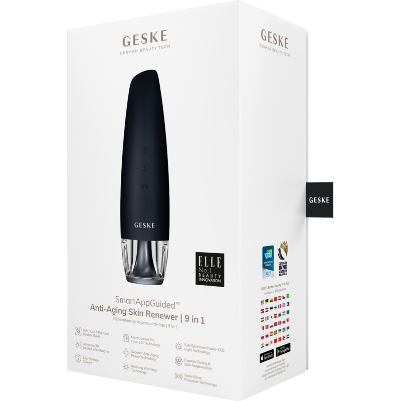 Антивозрастной LED-излучатель для восстановления кожи лица GESKE Anti-Aging Skin Renewer 9в1 black