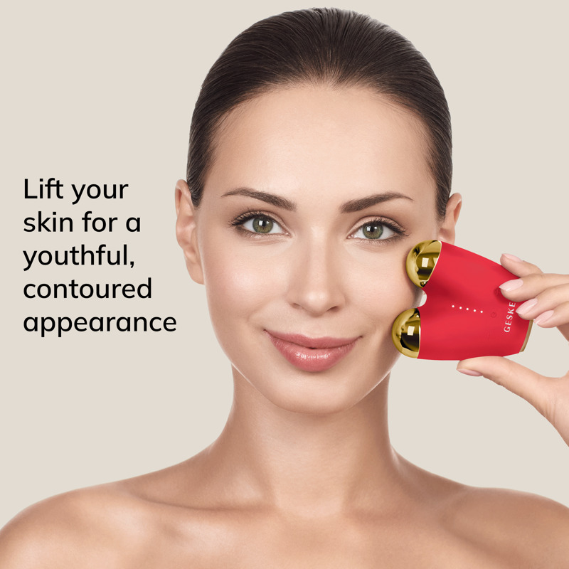 Микротоковый подтягиватель лица GESKE MicroCurrent Face-Lifter 6в1 red