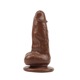 Вибратор реалистичный на присоске Chisa Ballsy Super Cock JUMBO JACK с пультом, коричневый