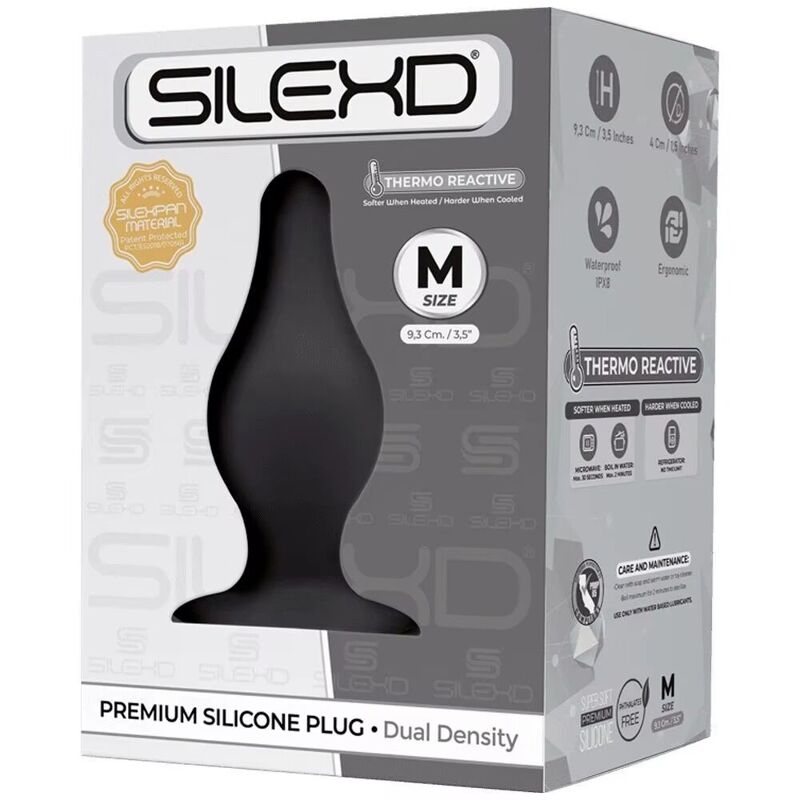 Анальная пробка SilexD (Model 2 size M), двухслойная, силикон+Silexpan (предыдущая упаковка!!!)