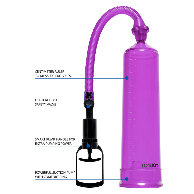 Вакуумная помпа для члена ToyJoy Power Pump механическая, фиолетовая