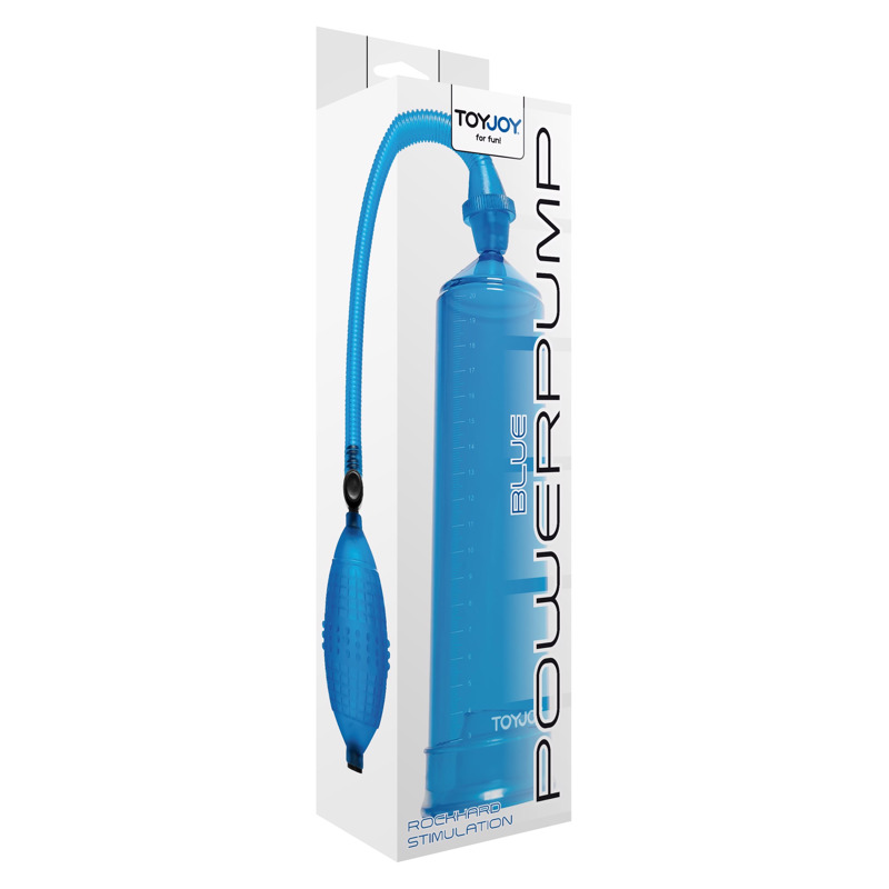 Вакуумная помпа для члена Toy Joy Power Pump механическая, синяя