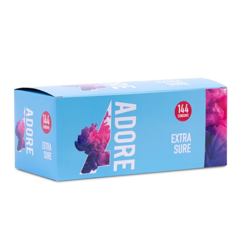 Презервативы сверхпрочные Pasante Adore Extra Sure латексные (цена за упаковку, 144 шт.)