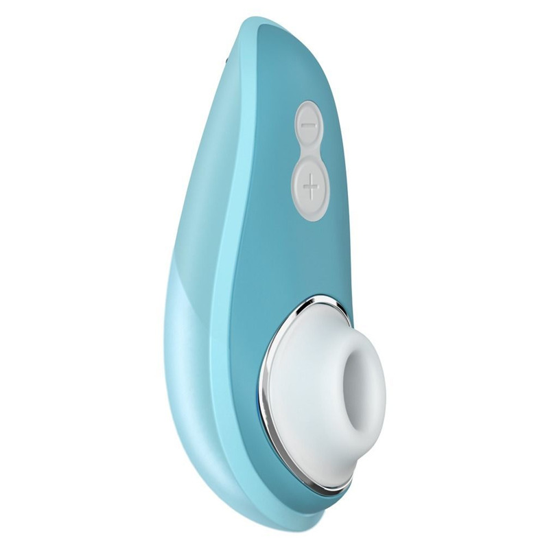 Вакуумный клиторальный стимулятор Womanizer Liberty Blue, магнитная крышка, 2 насадки