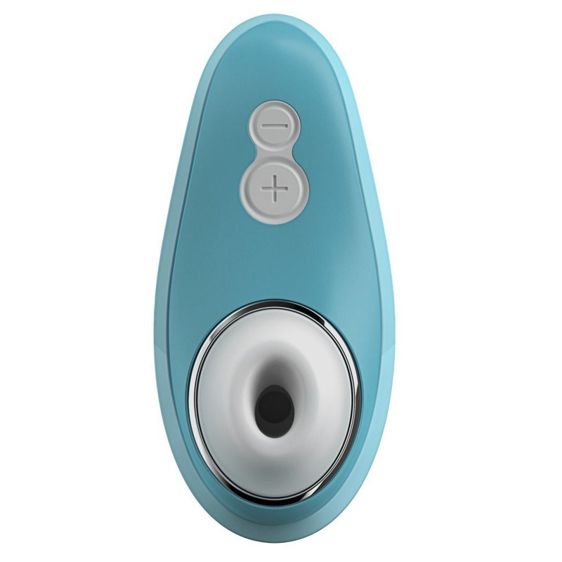 Вакуумный клиторальный стимулятор Womanizer Liberty Blue, магнитная крышка, 2 насадки