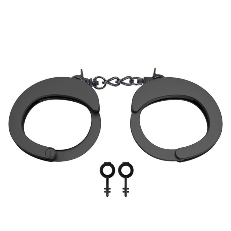 Наручники разборные матовые Romfun Black металлические, черные