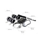Набор БДСМ Roomfun Bedroom Restraint Kit фиксаторы, кнут, кляп, маска, черный-серый