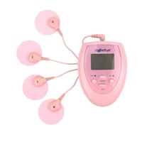 Набор электростимуляторов Romfun Shock Therapy пульт с 4 шт. липучек, розовый