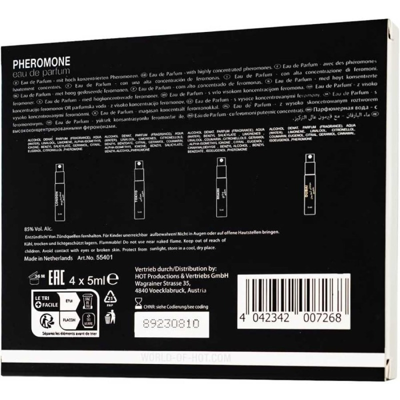 Набор парфюмов для мужчин с феромонами HOT LMTD Pheromone Perfume Мen, 4x5 мл