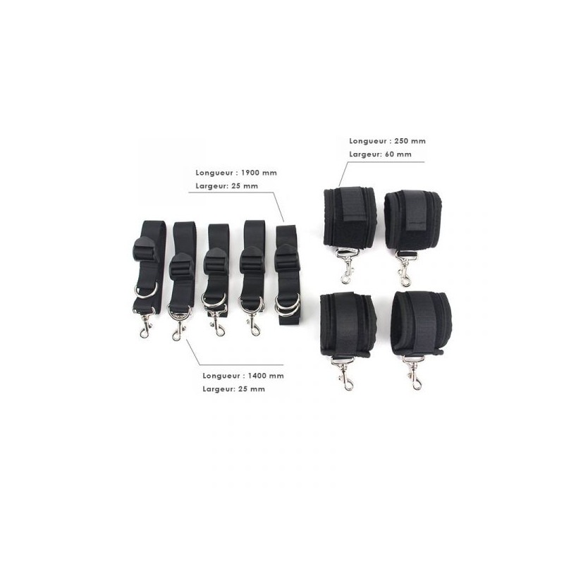 Фиксаторы для кровати Romfun Bindings Restraint Kit с маской на глаза в наборе, черный