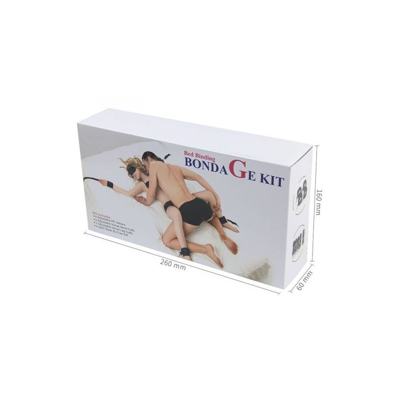 Фиксаторы для кровати Romfun Bindings Restraint Kit с маской на глаза в наборе, черный