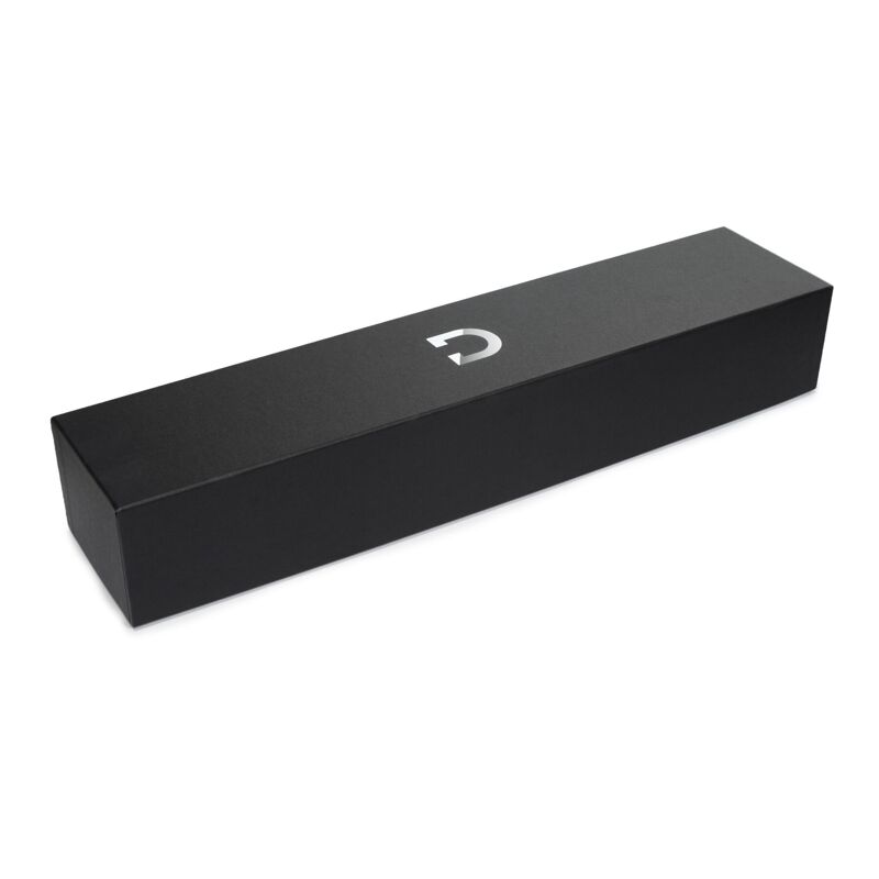 Премиальный вибромассажер DOXY Die Cast матово-черный, с покрытием из 24-каратного золота