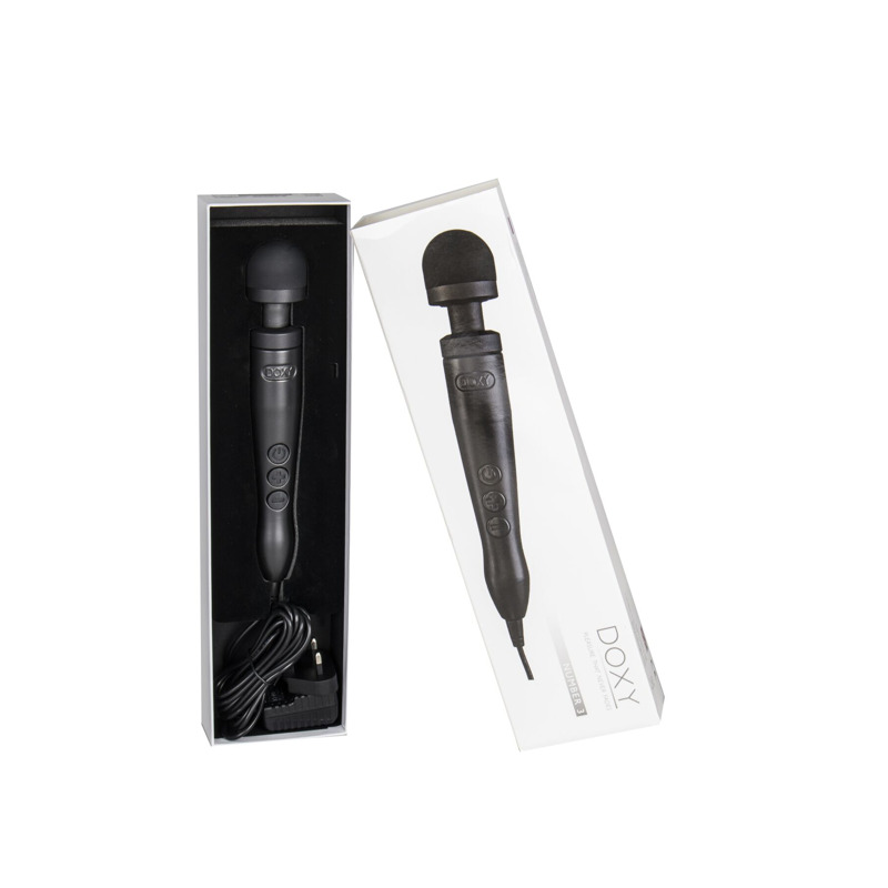 Вибромассажер DOXY Die Cast 3 Matt Black, очень мощный, питание 220В, металлический корпус