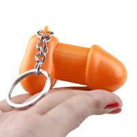 Брелок в виде пениса на пружине Roomfun SEXY MOBILE Key Ring оранжевый