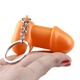 Брелок в виде пениса на пружине Roomfun SEXY MOBILE Key Ring оранжевый
