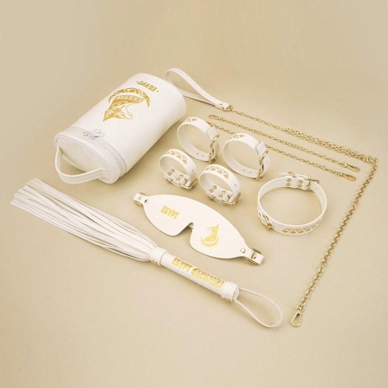 Набор БДСМ Roomfun Egyptian Cat Bondage Kit 9 предметов, белый