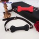 Кляп в виде косточки Roomfun Bone Gag силиконовый, черный