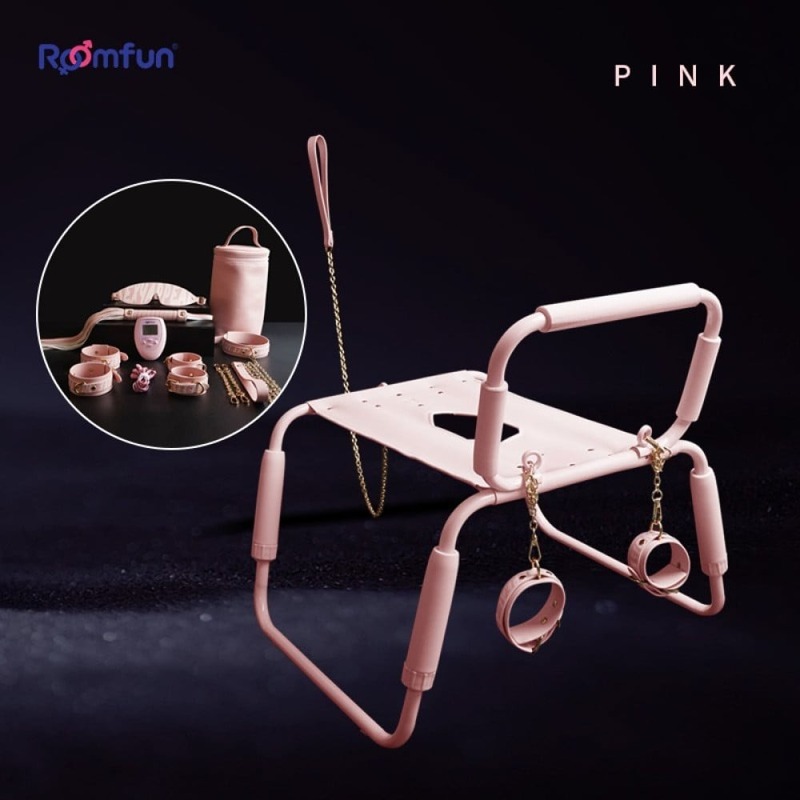 Стул для секса Roomfun Horse Chair регулируемый, розовый